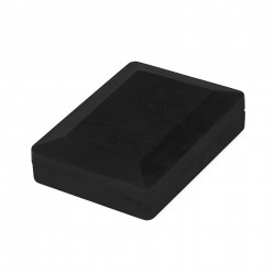 Forentina Gümüş Kaplama Kalpli Kolye Küpe Yüzük Siyah Kadife Kutuda Takı Seti PS3294